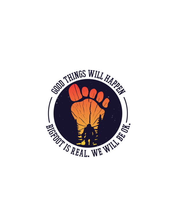 Bigfoot is real model alb pe tricou