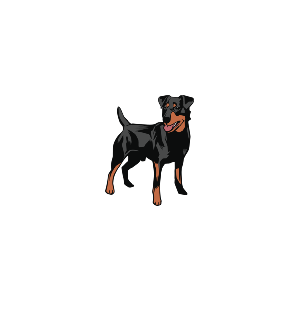 Câine de vânătoare german Terrier model mentă pe tricou