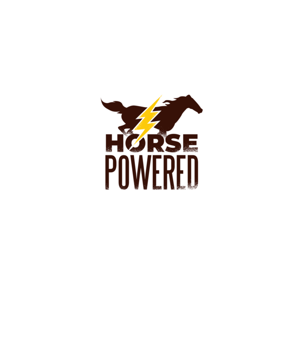 Horse Powered Cal-putere tricou călăreț model gri pe tricou