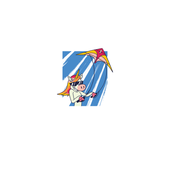 Unicorn lansează zmeie tricou drăguț model gri pe tricou