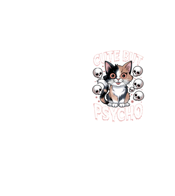 Cute, but Psycho pisică Negru model galben neon pe tricou