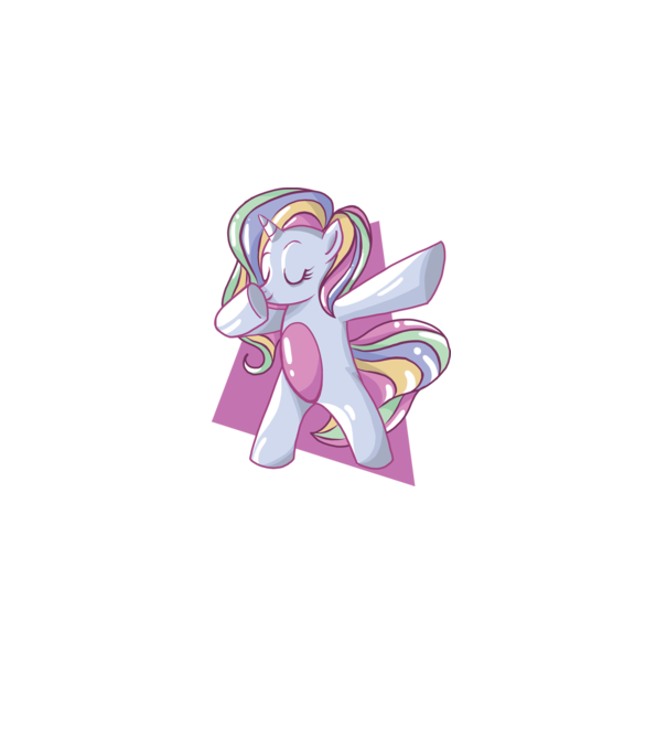 Unicorn DAB model mov pe tricou
