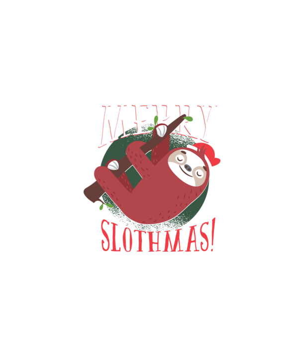 Merry Slothmas Crăciun cu Leneș model negru pe tricou