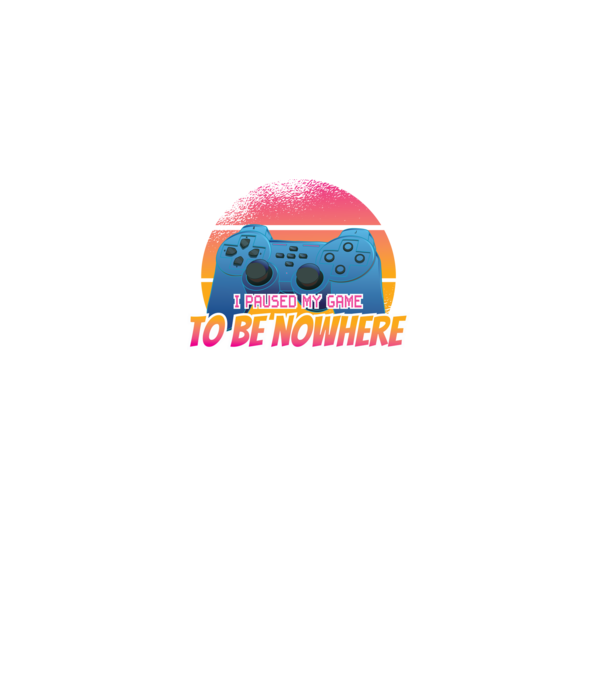 I paused my game to be nowhere model negru pe tricou