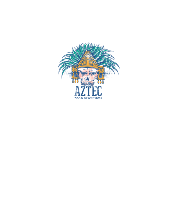 Aztec Warriors model alb pe tricou