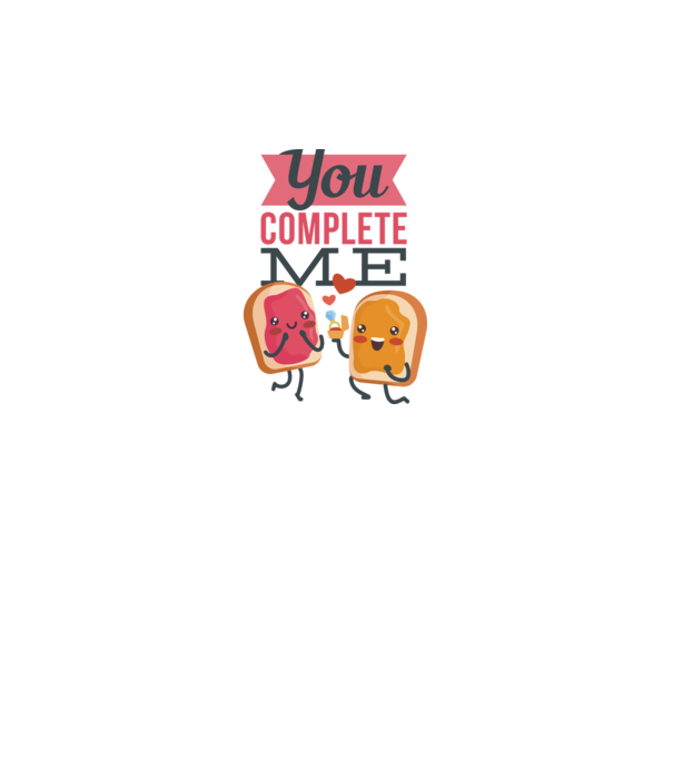'You Complete Me Tricou drăguț pentru Valentine''s Day' model gri pe tricou