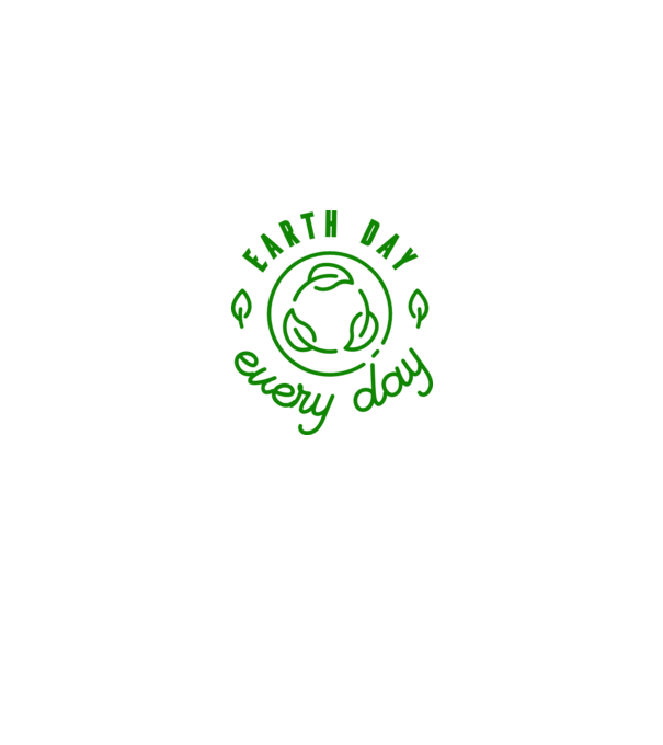 Earth Day Every Day - Ziua Pământului model alb pe tricou