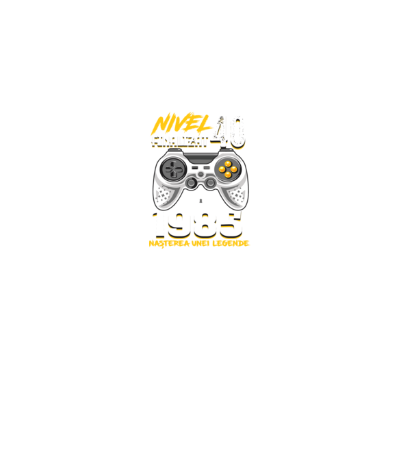 Nivel Finalizat 40 1985 model negru pe tricou
