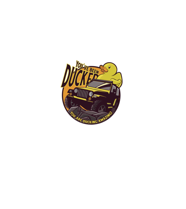 'You''ve been ducked - Off road SUV' model negru pe tricou