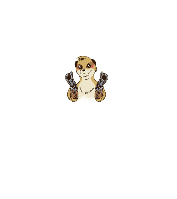 Pew Pew Pew Madafakas Suricată model negru pe tricou