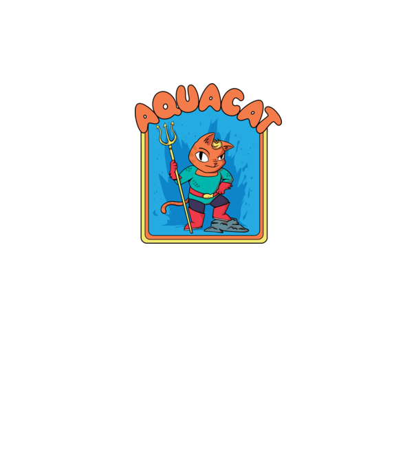 Aquacat model gri pe tricou