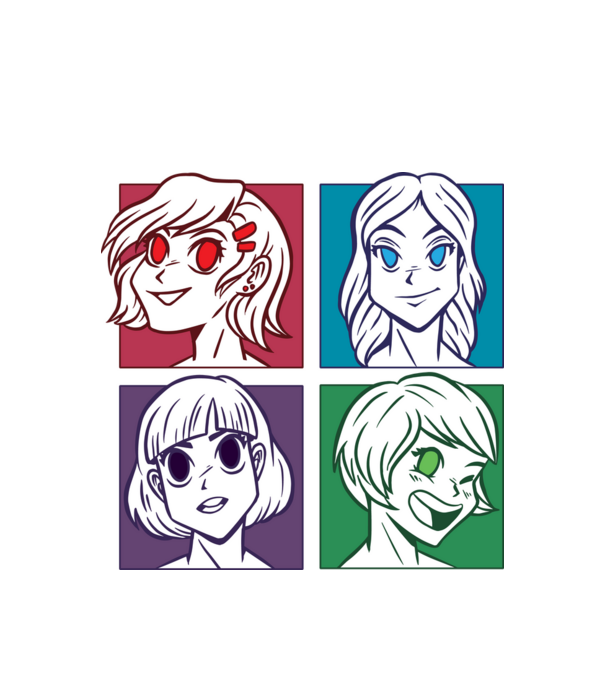 Fețe Anime fată Pop Art model alb pe tricou