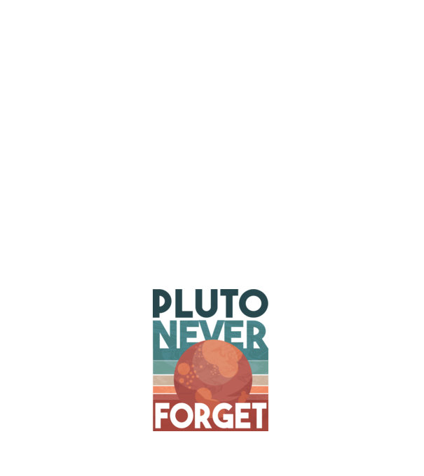 Pluto never forget model alb pe tricou