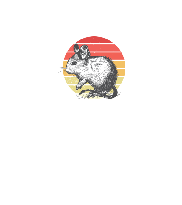 Retro Degu model negru pe tricou