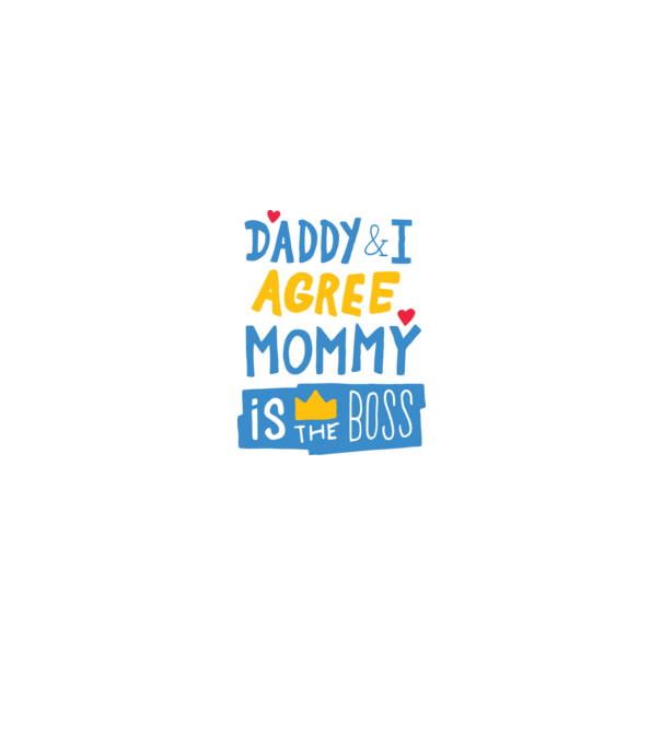 Mama e șefa model alb pe tricou