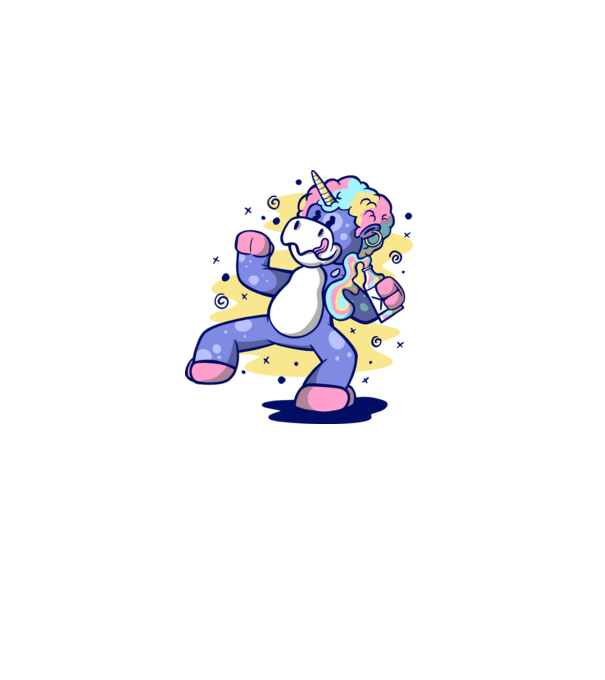 Unicorn beat model albastru deschis pe tricou