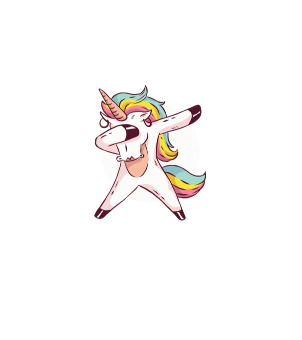 Unicorn DAB model mov pe tricou