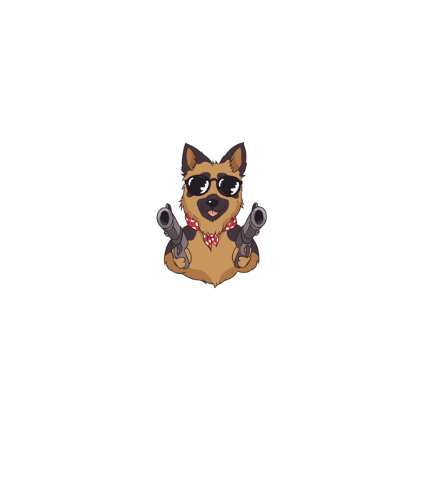 Pew Pew Pew Madafakas Ciobănesc german model negru pe tricou