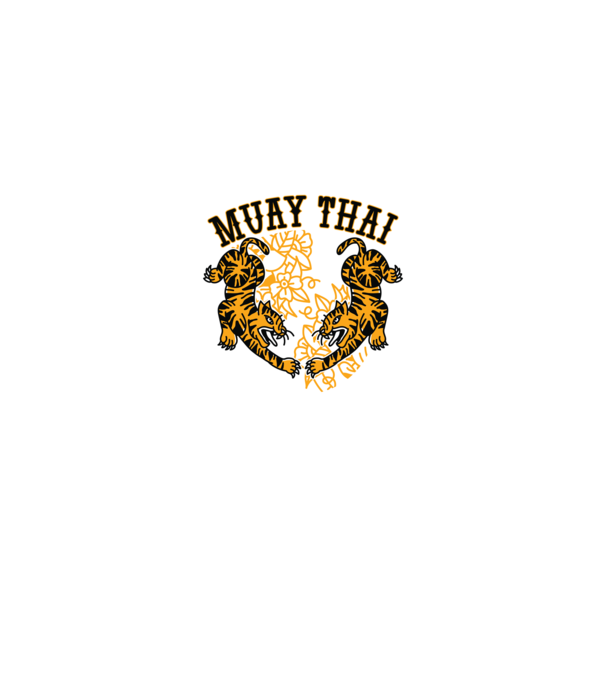 Tigri Muay Thai model gri pe tricou
