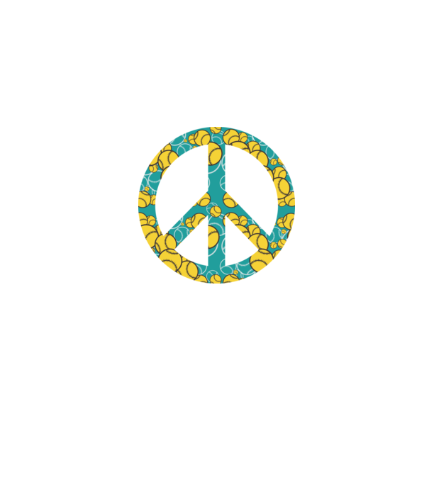Simbol Baseball Peace model albastru jeanși pe tricou