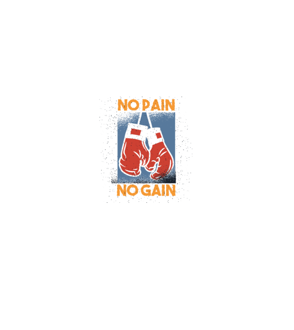 No pain no gain box model negru pe tricou