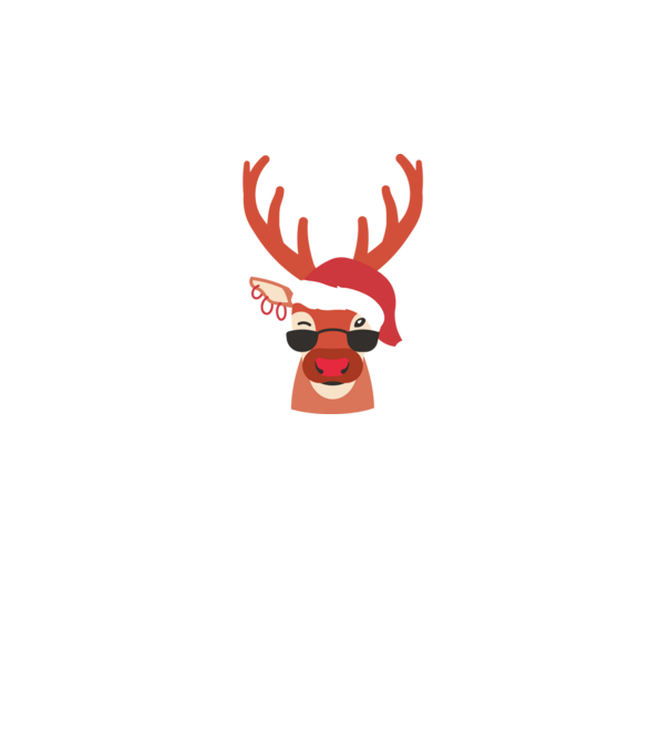 Cool Reindeer Rudolph model negru pe tricou