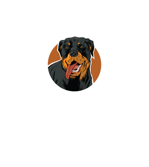 Tricou cu Câine Rottweiler model negru pe tricou