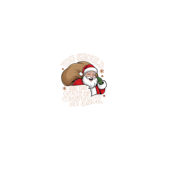 You Should See The Size Of My Sack Santa model negru pe tricou