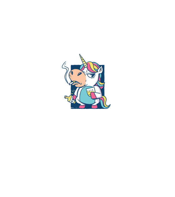 Unicorn rebel model gri pe tricou