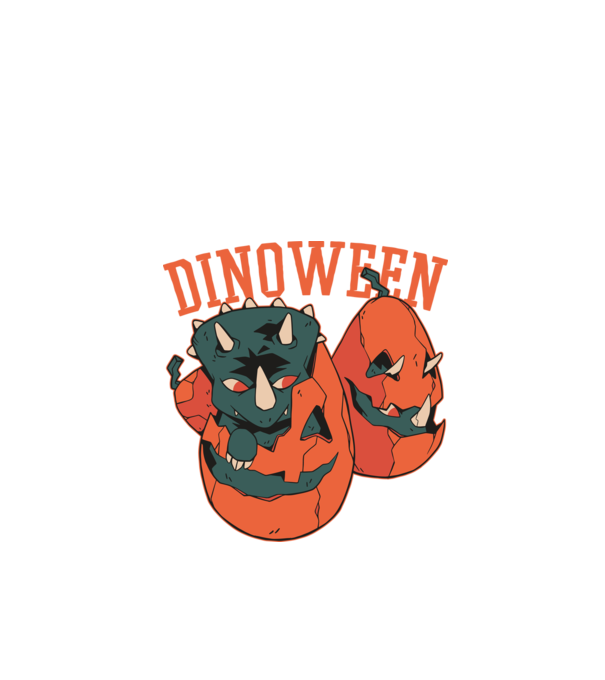 Dinoween model negru pe tricou