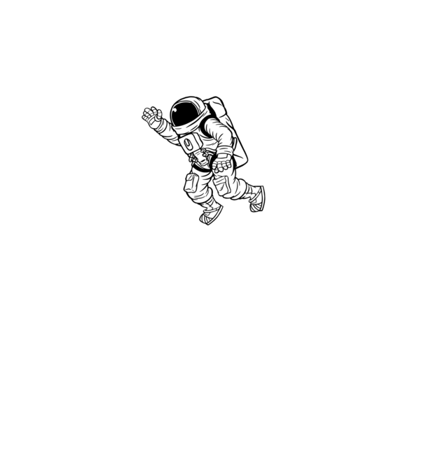Astronaut model negru pe tricou