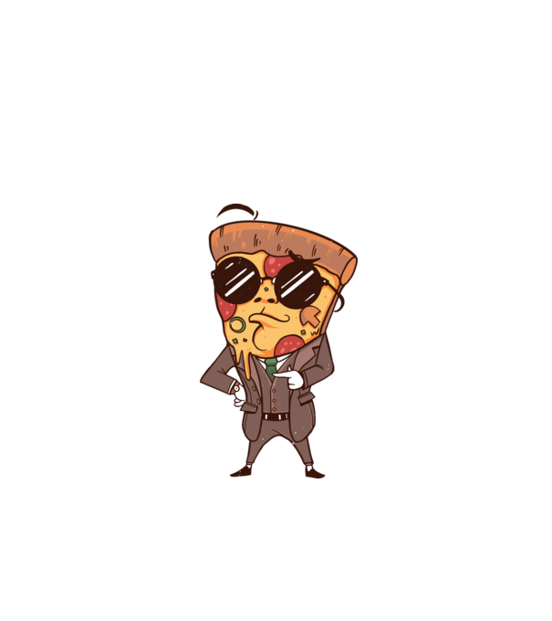 Agent de pizza în Costum model turcoaz pe tricou