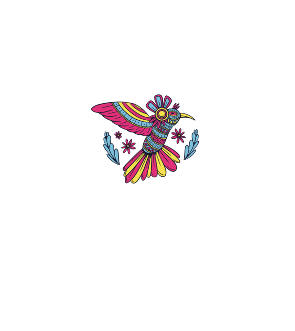 Mandala Colibri model negru pe tricou