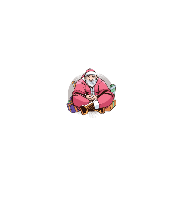 Santa Meditație model albastru închis pe tricou