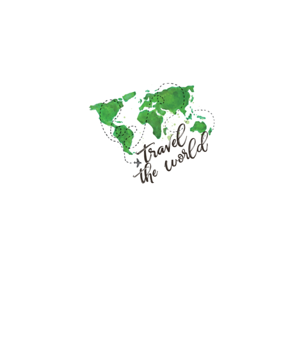 Travel the world model alb pe tricou