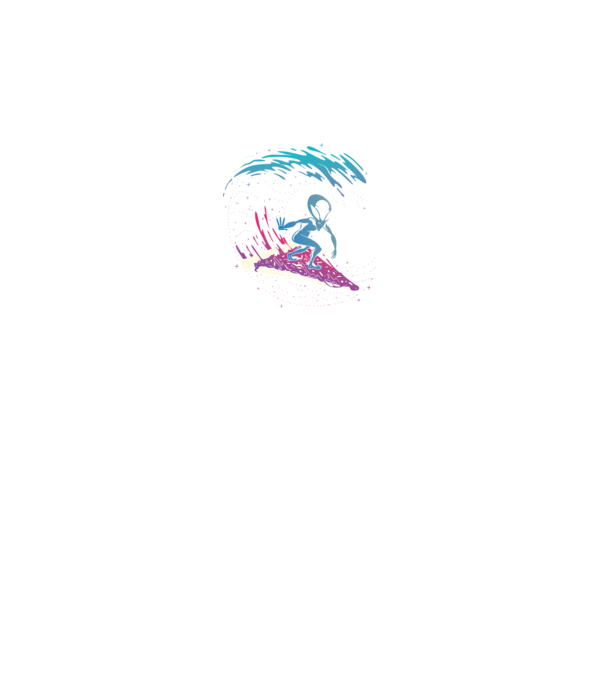 Alien Pizza Surf tricou amuzant model negru pe tricou