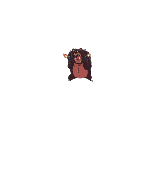 Pew Pew Pew Madafakas Urs model gri pe tricou