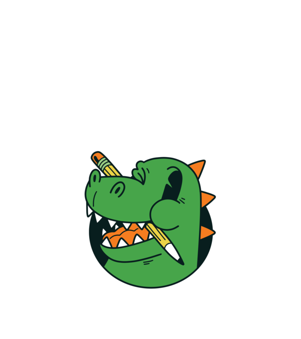 Elev Dinozaur drăguț model alb pe tricou