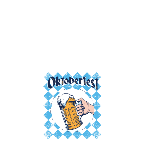 Tricou cu bere Oktoberfest model albastru închis pe tricou