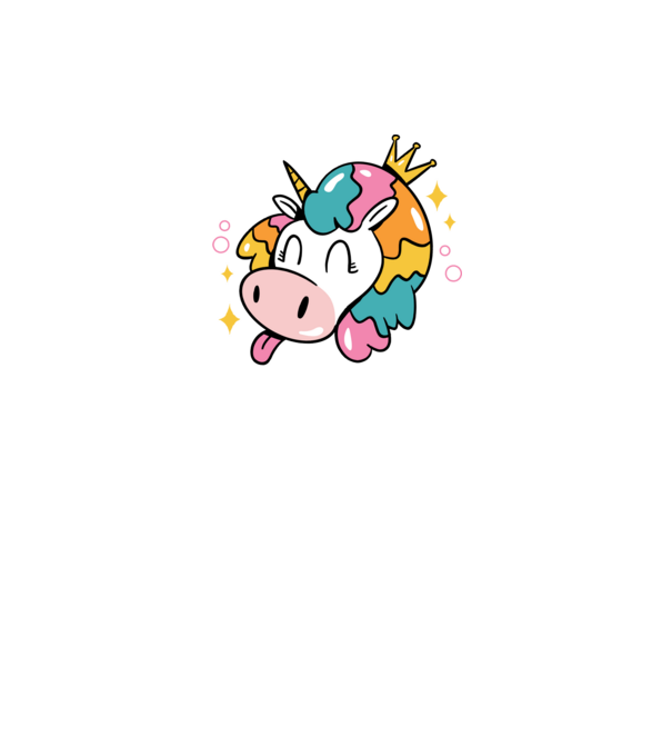 Birthday Princess Unicorn model negru pe tricou