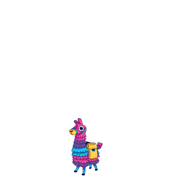 Fortnite LLama - Tricou gamer cu lama model alb pe tricou