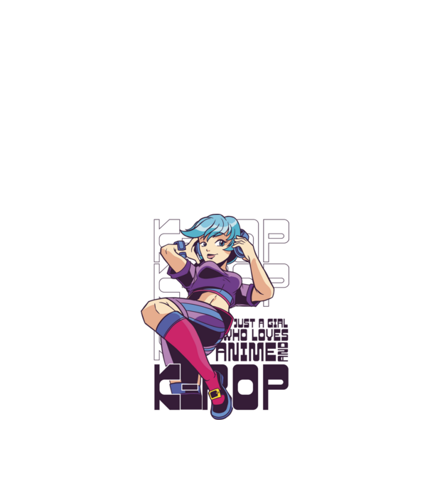 Doar o fată căreia îi place Anime și K-Pop model nisipiu pe tricou