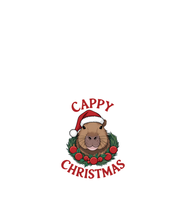 Cappy Christmas 2 model alb pe tricou