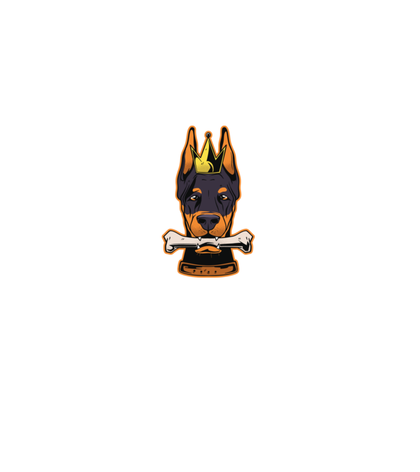 Rege Doberman model negru pe tricou