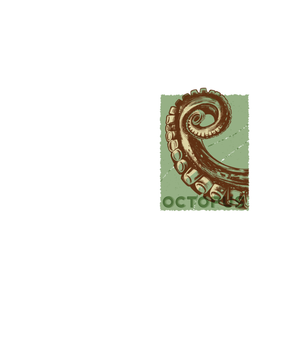 Caracatiță Octopus model galben neon pe tricou