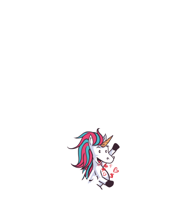 'Dragoste Unicorn pentru Valentine''s Day' model negru pe tricou
