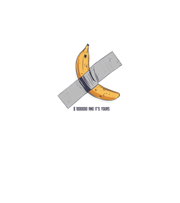Ultima banană model alb pe tricou