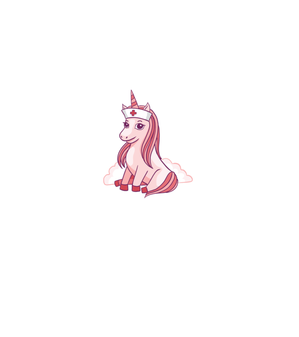 Îngrijitor unicorn model alb pe tricou
