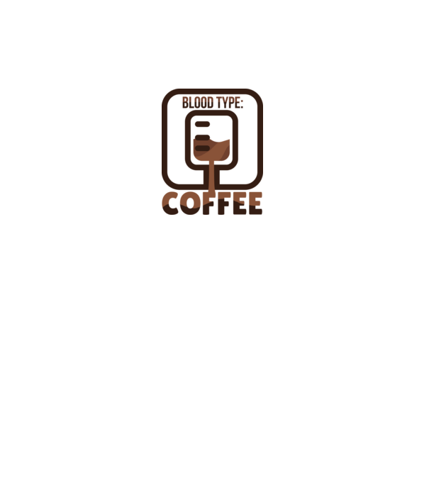 Grupa mea de sânge este cafeaua model alb pe tricou