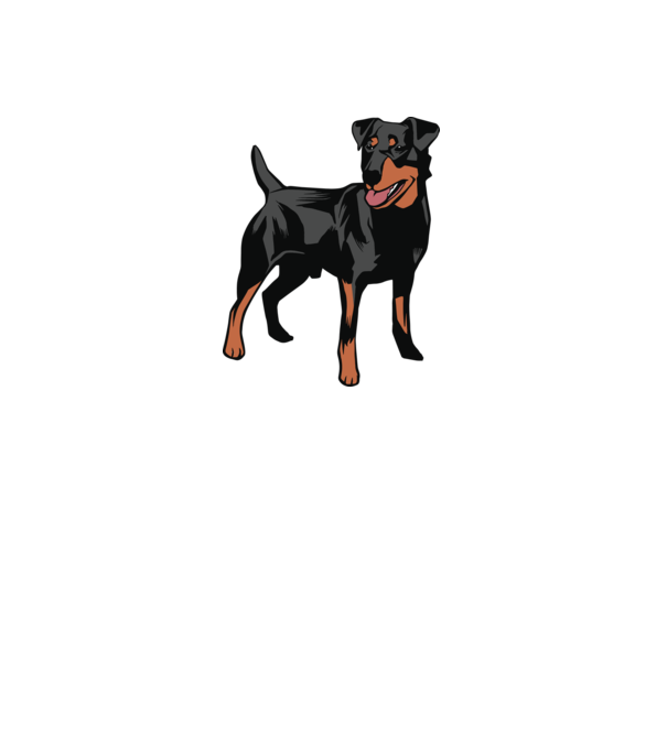 Câine de vânătoare german Terrier model gri pe tricou